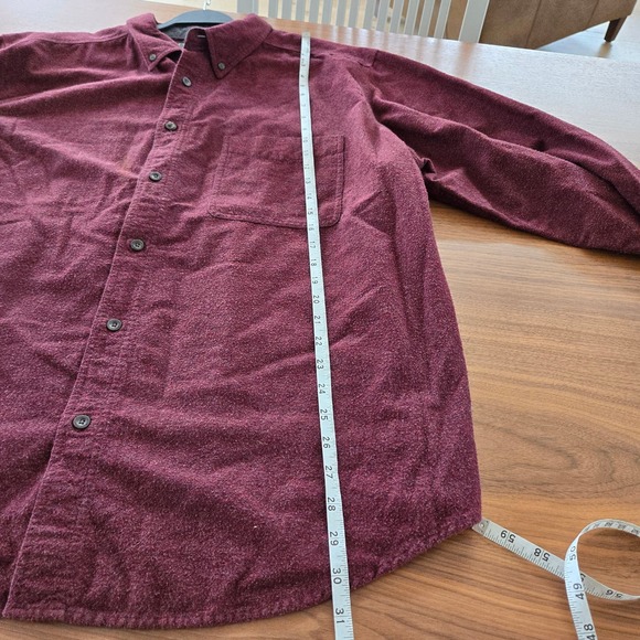 Woolrich Big Mens Button Up Shirt Outdoors 2XL Burgundy business casual - Picture 8 of 8